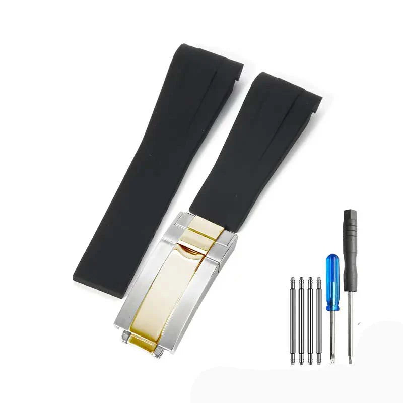 Rubber strap - folding clasp