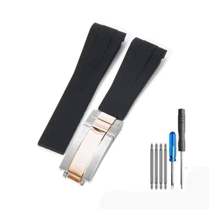 Rubber strap - folding clasp