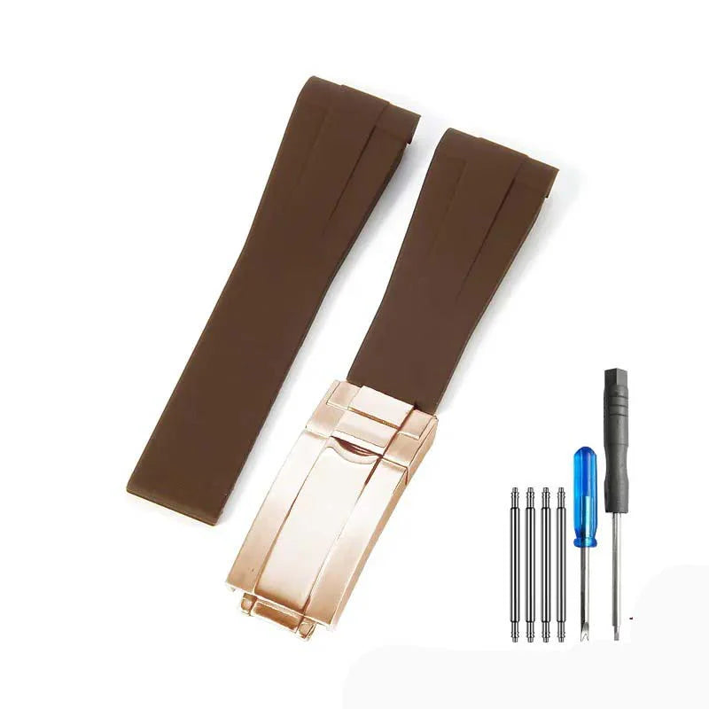 Rubber strap - folding clasp