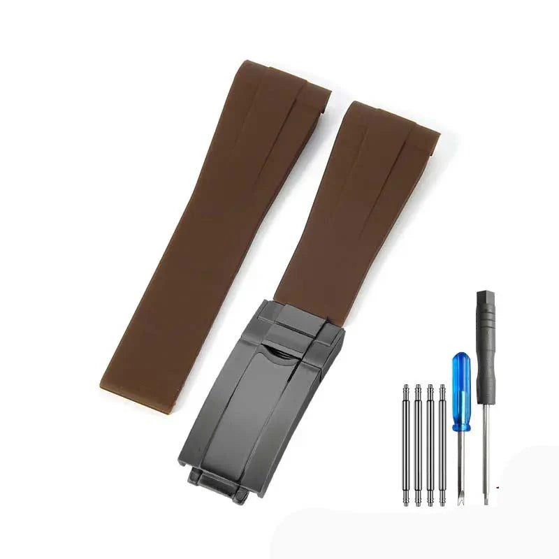 Rubber strap - folding clasp