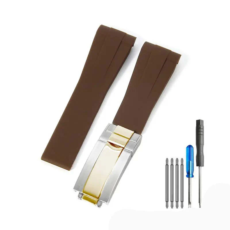 Rubber strap - folding clasp