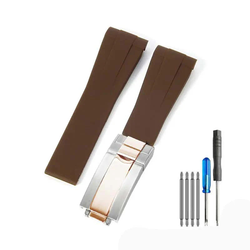 Rubber strap - folding clasp
