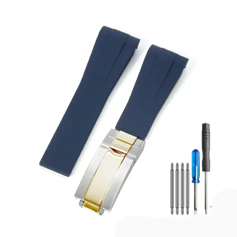 Rubber strap - folding clasp