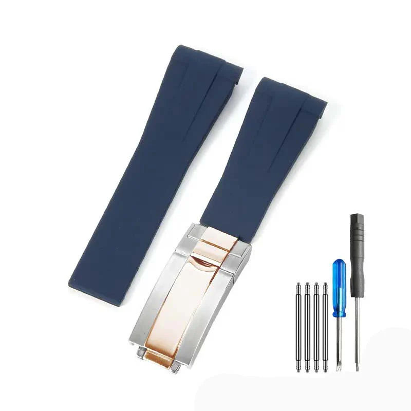 Rubber strap - folding clasp