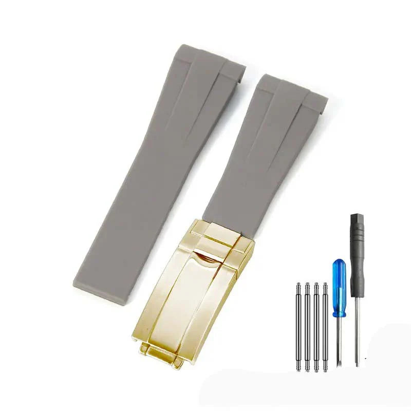 Rubber strap - folding clasp