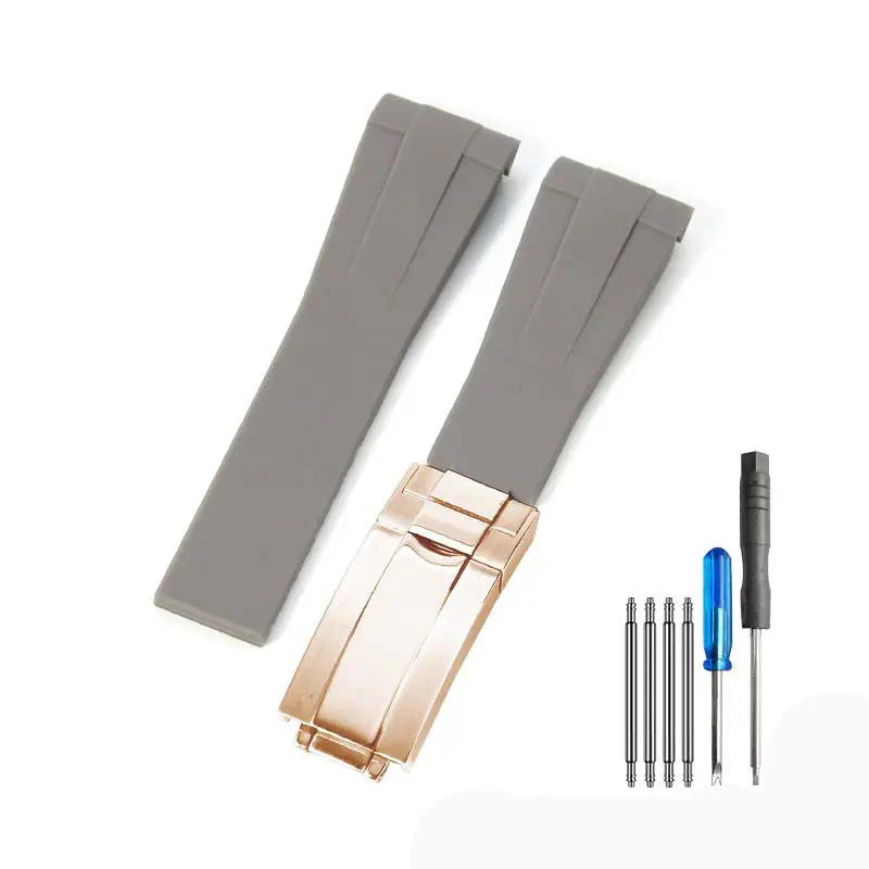 Rubber strap - folding clasp