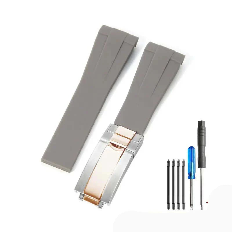 Rubber strap - folding clasp