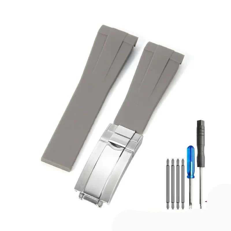 Rubber strap - folding clasp