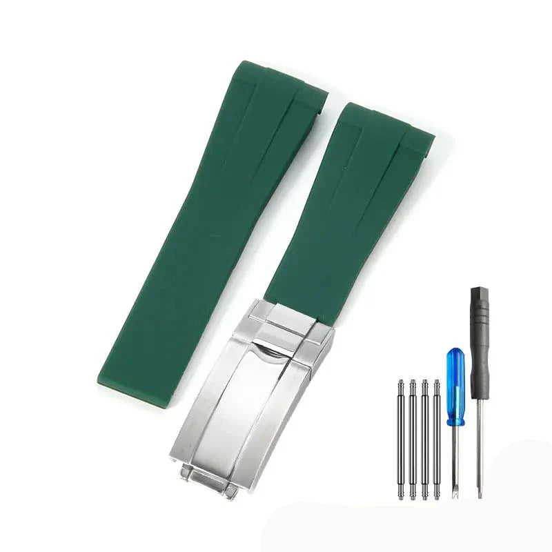 Rubber strap - folding clasp