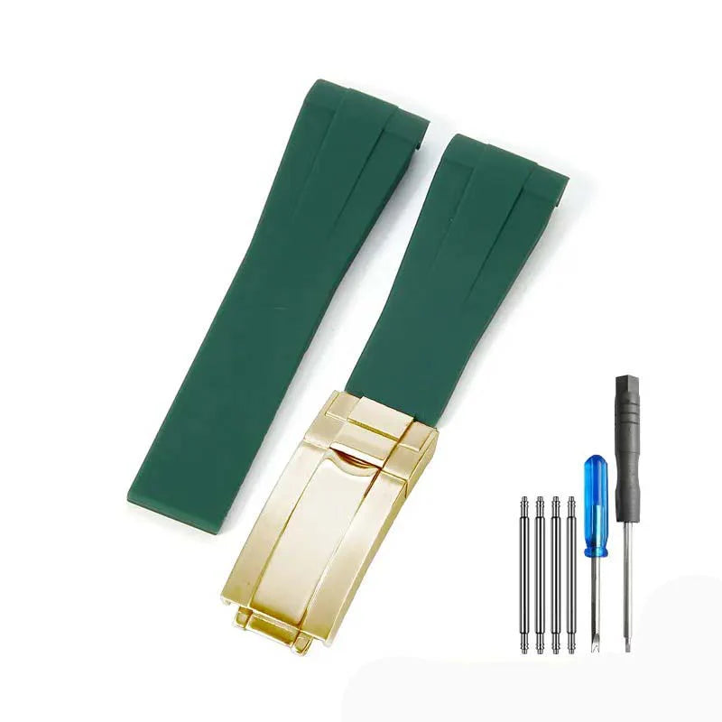 Rubber strap - folding clasp