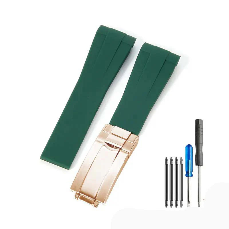 Rubber strap - folding clasp