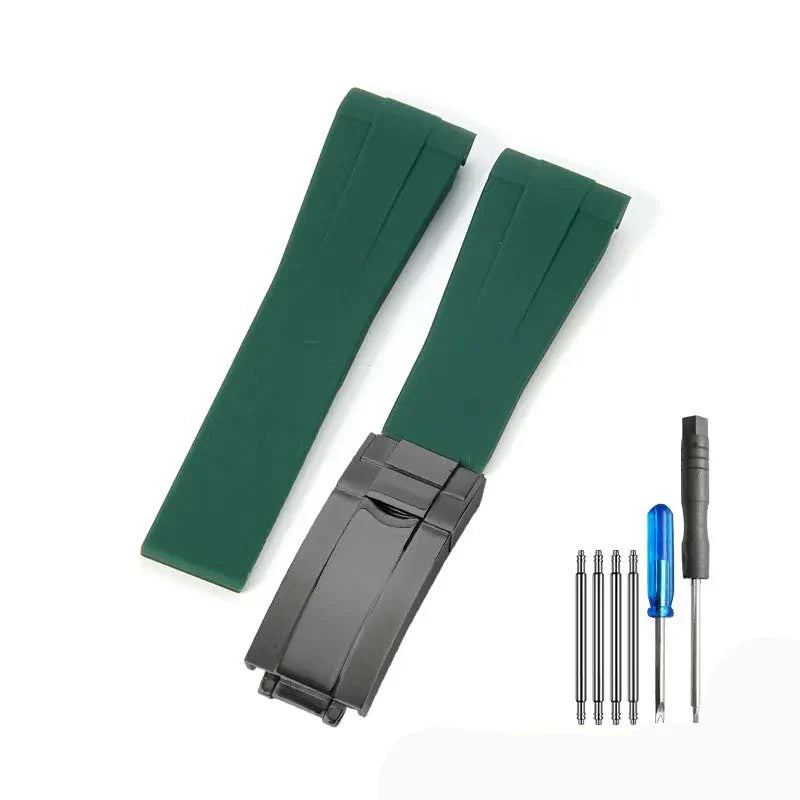Rubber strap - folding clasp