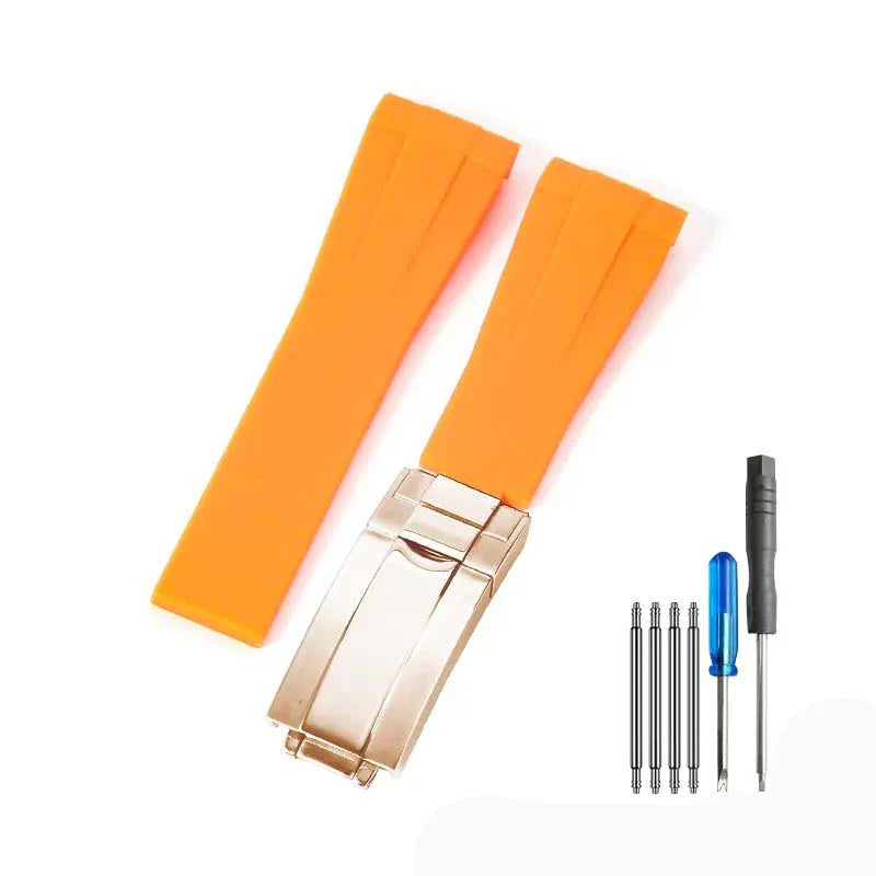 Rubber strap - folding clasp