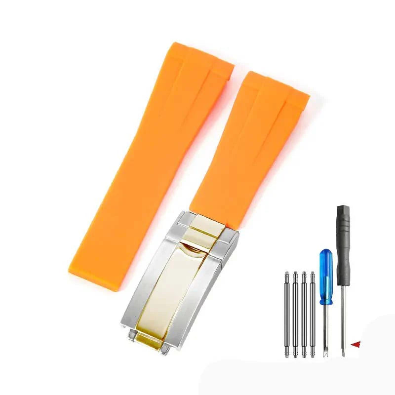 Rubber strap - folding clasp