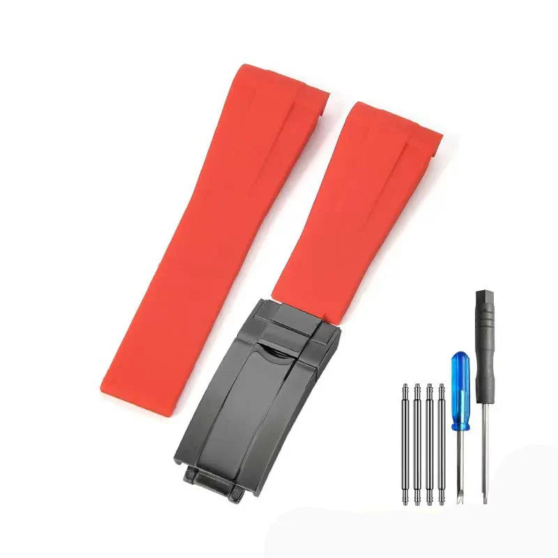 Rubber strap - folding clasp