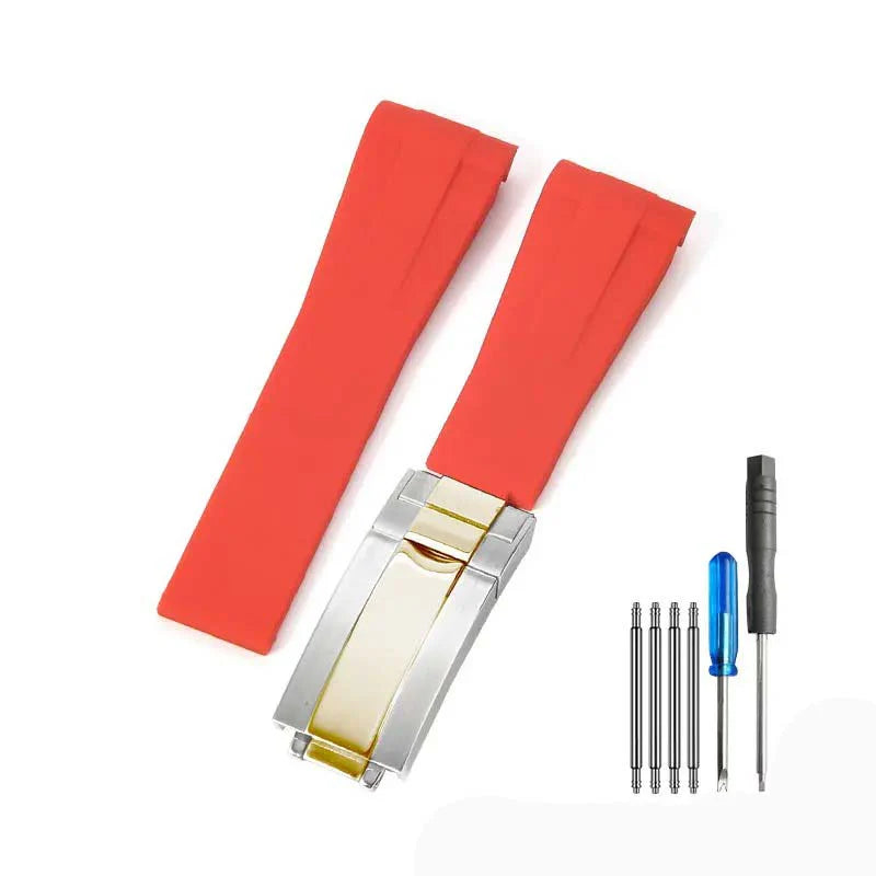 Rubber strap - folding clasp
