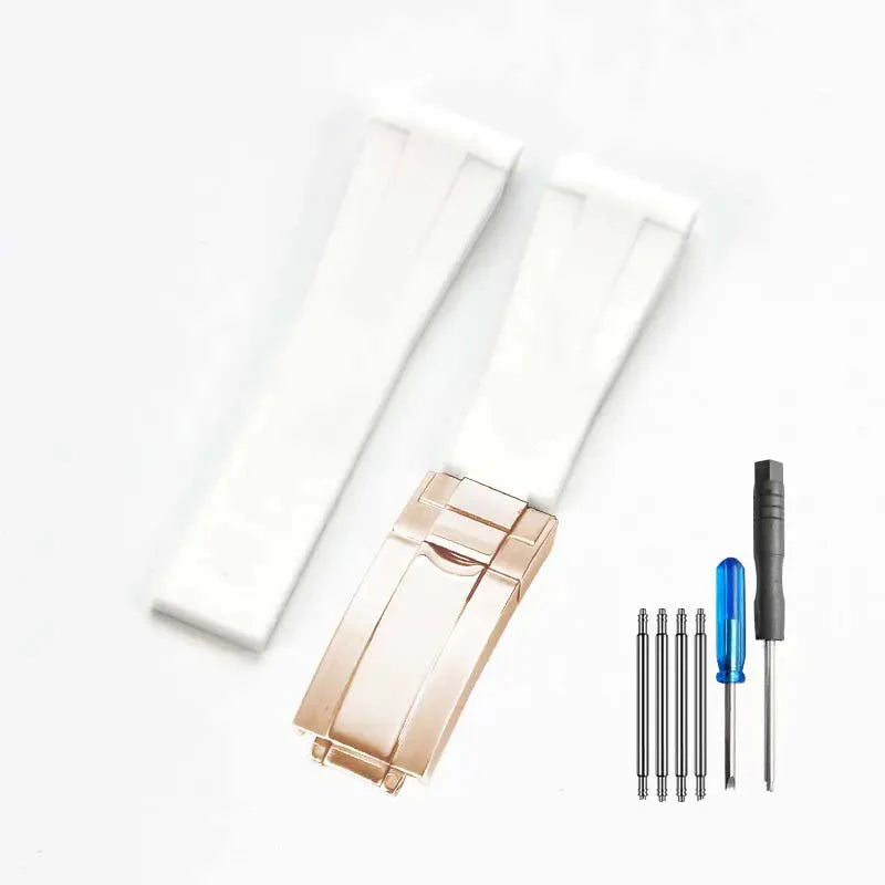 Rubber strap - folding clasp